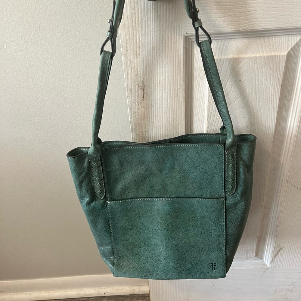 Frye Teal Leather Shoulder Bag